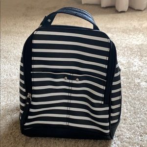 Striped mini backpack